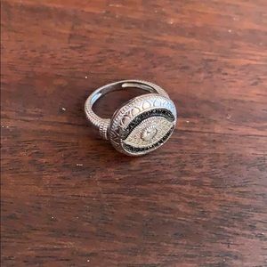 Gorgeous Evil Eye Sterling Silver Ring